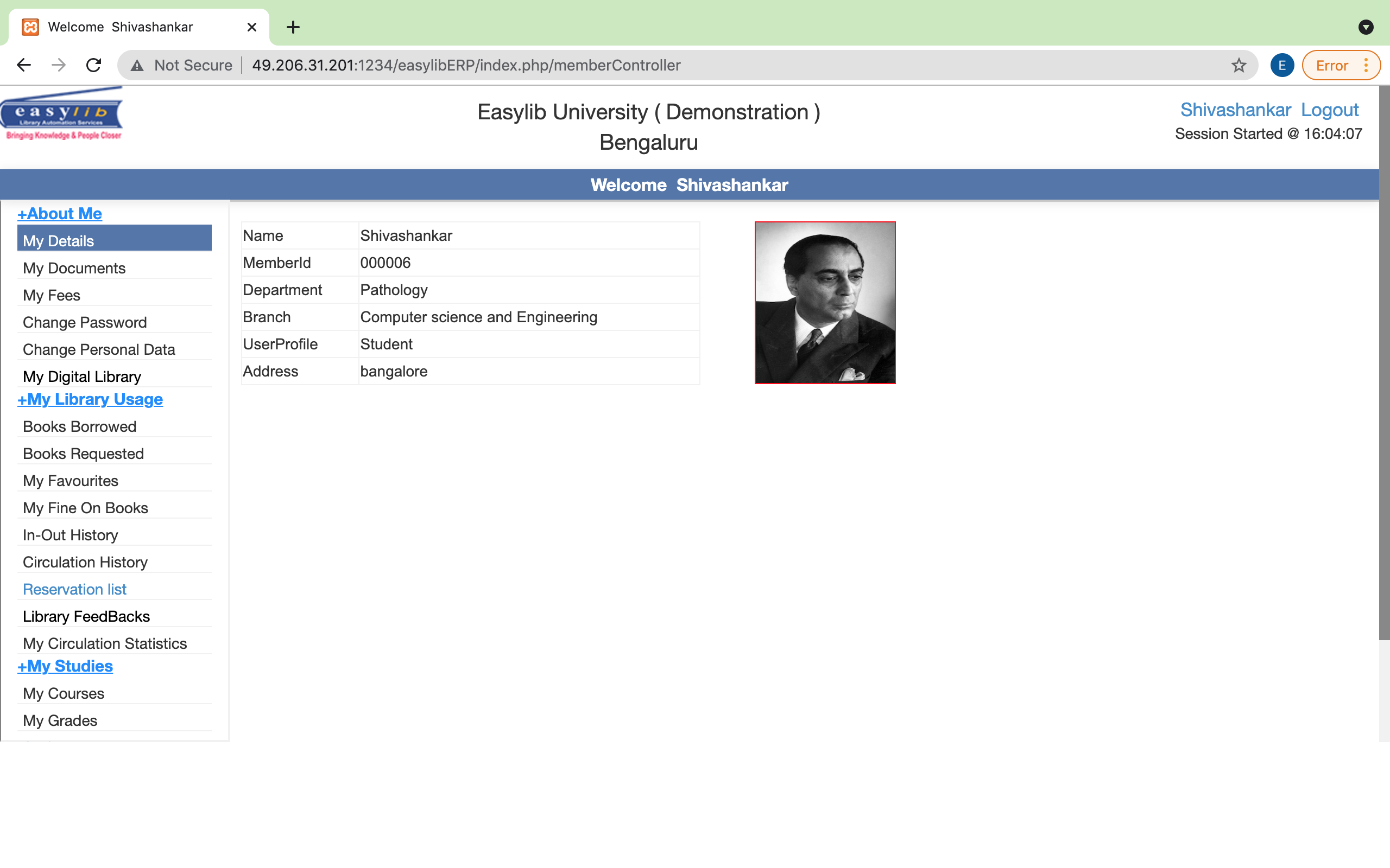 screenshot of Easylib Library Automation Software